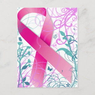 Postal Postcarta de sensibilización sobre el cáncer de ma