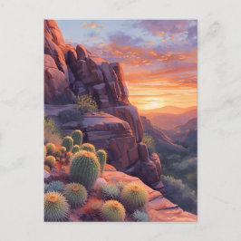 Postal Postcarta de sol del cañón del desierto del suroes