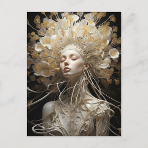 Postal Postcarta de Spaghetti Floral Woman