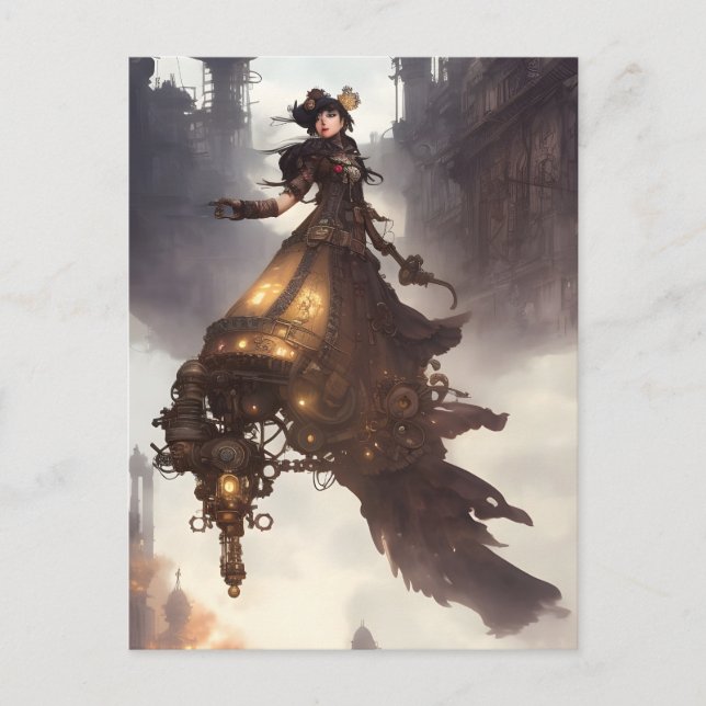 Postal Postcarta de Steampunk Woman (Anverso)