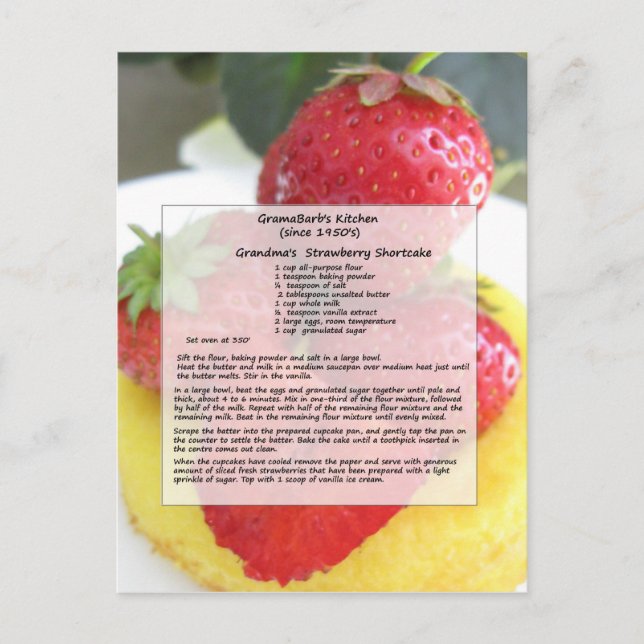 Postal Postcarta de Strawberry Shortcake (Anverso)