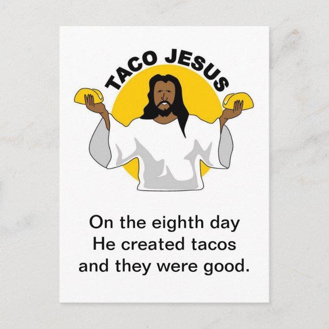Postal Postcarta de Taco Jesus (Anverso)