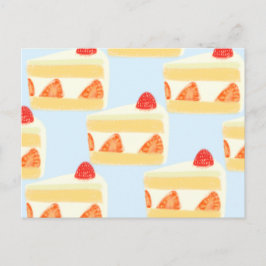 Postal Postcarta de tarta de fresa