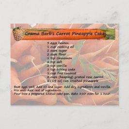 Postal Postcarta de tarta de piña de garmita de GramaBarb