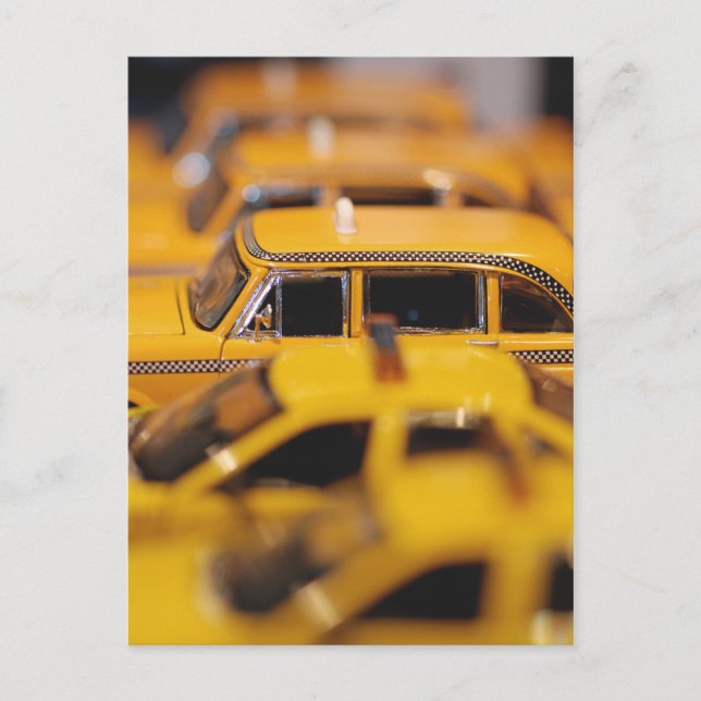 Postal Postcarta de taxis de juguetes de Nueva York (Anverso)