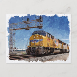 Postal Postcarta de trenes de Estados Unidos