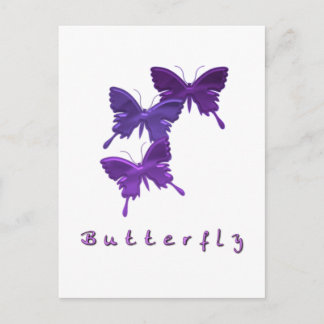 Postal Postcarta de trío de mariposa