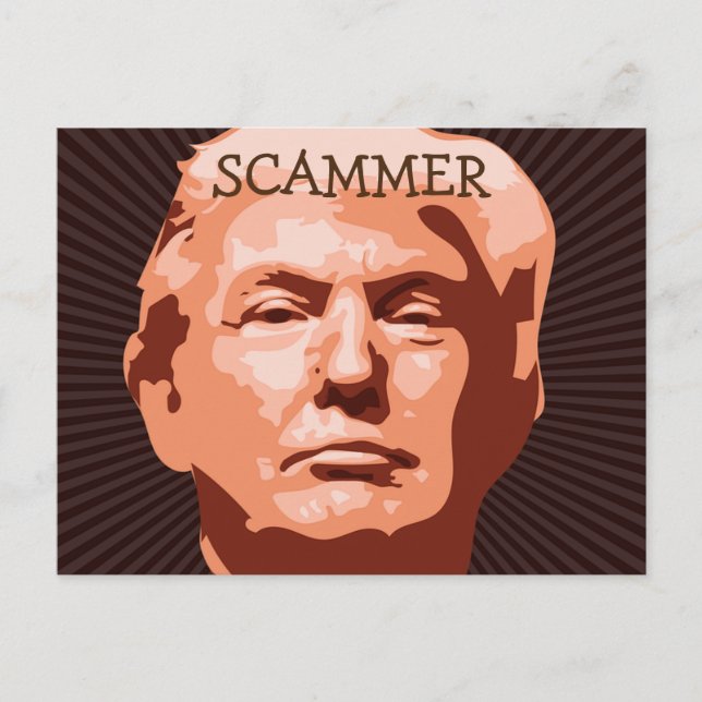 Postal Postcarta de Trump Scammer (Anverso)