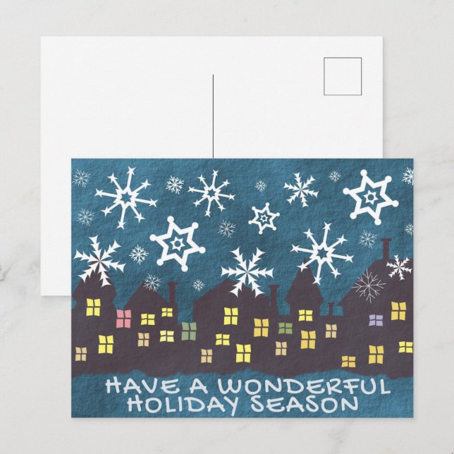 Postal Postcarta de vacaciones de invierno (Anverso / Reverso)