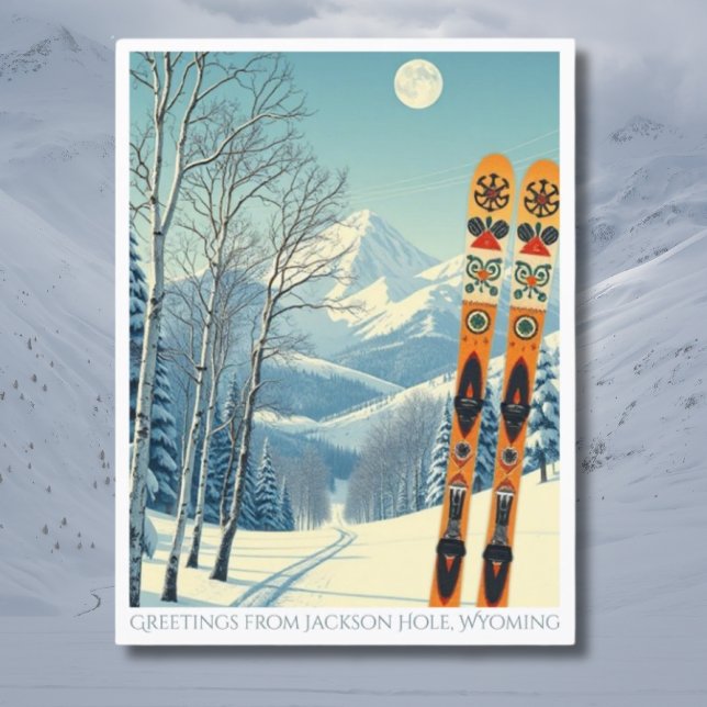 Postal Postcarta de vacaciones de Jackson Hole Wyoming (Subido por el creador)
