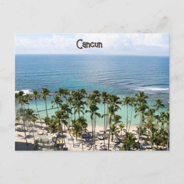 Postal Postcarta de vacaciones en el océano Caribe de Can (Anverso)
