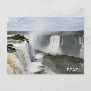 Postal Postcarta de viaje de cataratas de Iguazú