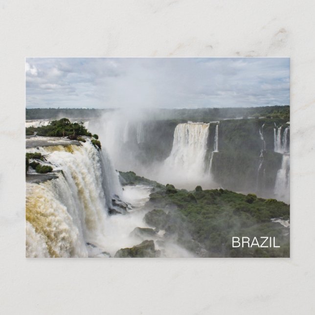 Postal Postcarta de viaje de cataratas de Iguazú (Anverso)