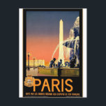 Postal Postcarta de viaje de la ciudad francesa de París<br><div class="desc">Tarjeta postal de viaje de la ciudad francesa de París. Puede crear su propia postal personalizada añadiendo una foto de su equipo o agregando sus propias palabras. Un regalo perfecto para los que buscan algo clásico.</div>