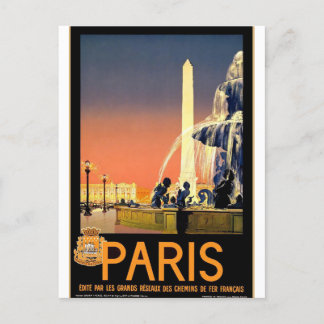 Postal Postcarta de viaje de la ciudad francesa de París