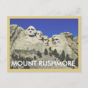 Postal Postcarta de viaje de Mount Rushmore Vintage