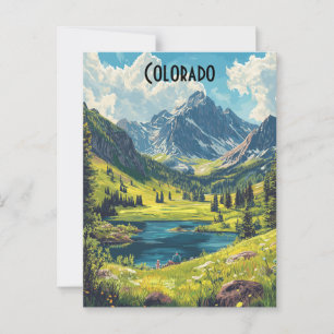 Postal Postcarta de viaje de Vintage de Colorado USA