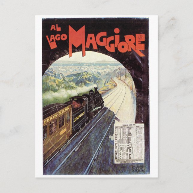 Postal Postcarta de viaje de vintage para Europa (Anverso)