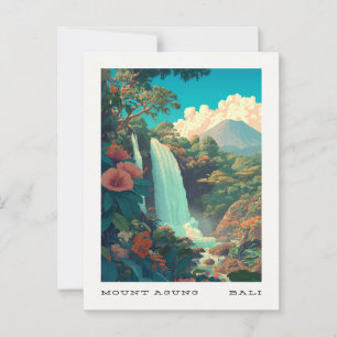 Postal Postcarta de viaje del Monte Agung Bali
