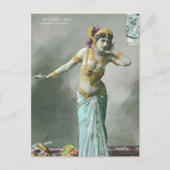 Postal Postcarta de Vintage Mata Hari (Anverso)