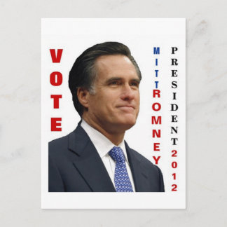 Postal Postcarta de Vote Mitt Romney 2012