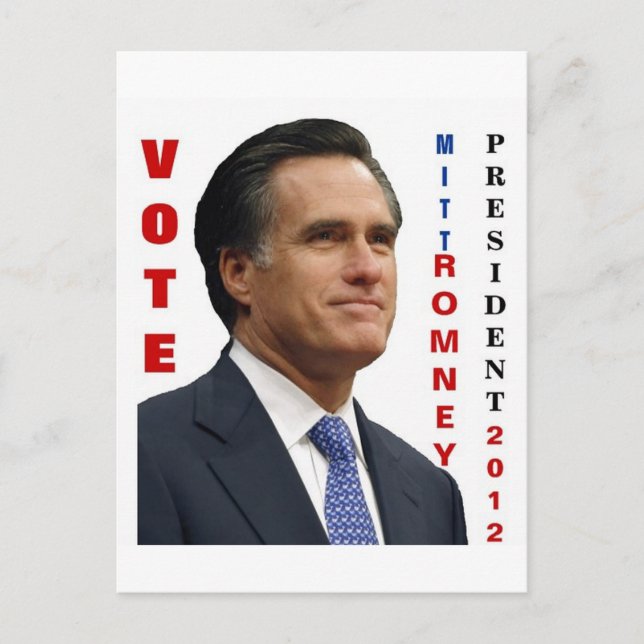 Postal Postcarta de Vote Mitt Romney 2012 (Anverso)