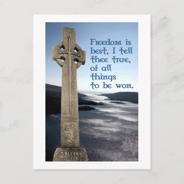 Postal Postcarta de William Wallace Scottish Freedom (Anverso)