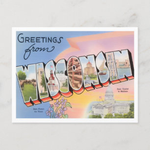 Postal Postcarta de Wisconsin Vintage