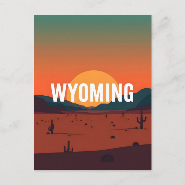 Postal Postcarta de Wyoming (Anverso)