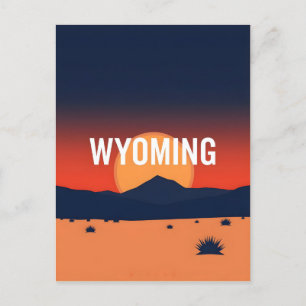 Postal Postcarta de Wyoming de Vintage