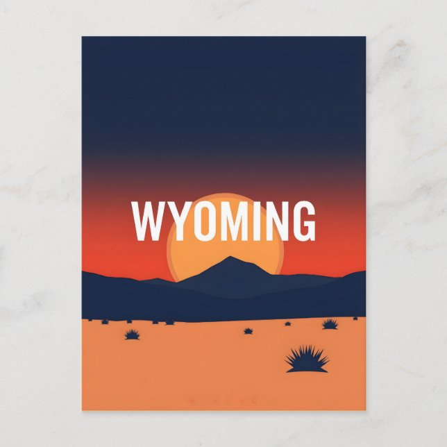 Postal Postcarta de Wyoming de Vintage (Anverso)