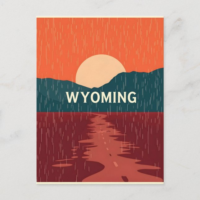 Postal Postcarta de Wyoming de Vintage (Anverso)