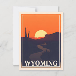 Postal Postcarta de Wyoming de Vintage