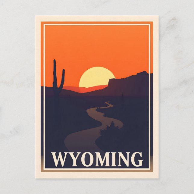 Postal Postcarta de Wyoming de Vintage (Anverso)