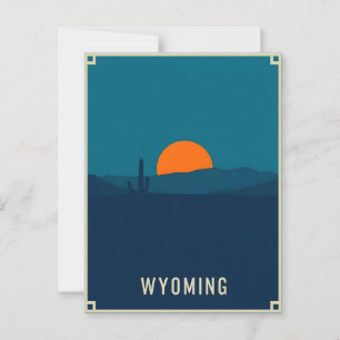 Postal Postcarta de Wyoming de Vintage