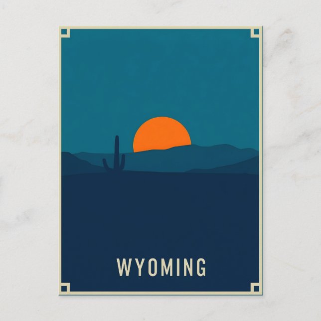Postal Postcarta de Wyoming de Vintage (Anverso)