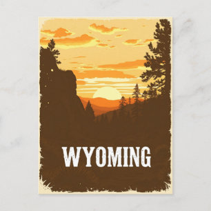 Postal Postcarta de Wyoming de Vintage