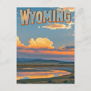 Postal Postcarta de Wyoming de Vintage