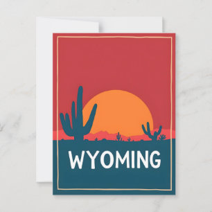 Postal Postcarta de Wyoming de Vintage
