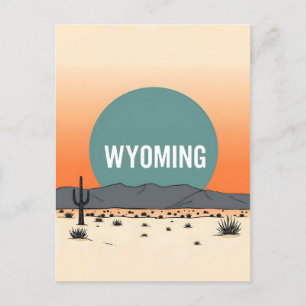 Postal Postcarta de Wyoming de Vintage