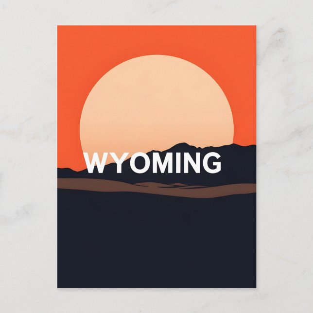 Postal Postcarta de Wyoming de Vintage (Anverso)