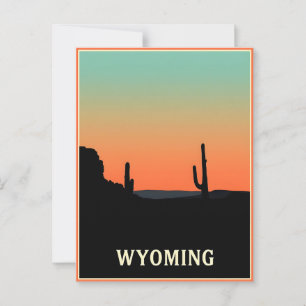 Postal Postcarta de Wyoming de Vintage
