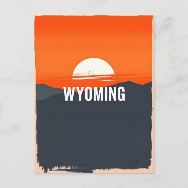 Postal Postcarta de Wyoming de Vintage (Anverso)