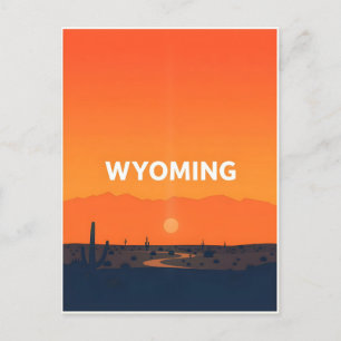 Postal Postcarta de Wyoming de Vintage