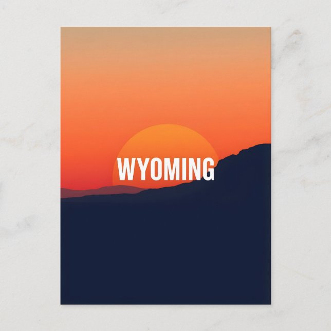 Postal Postcarta de Wyoming de Vintage (Anverso)