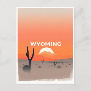 Postal Postcarta de Wyoming de Vintage