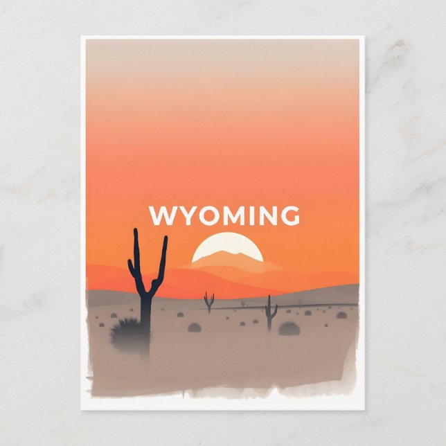 Postal Postcarta de Wyoming de Vintage (Anverso)