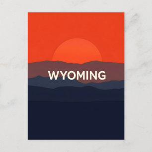 Postal Postcarta de Wyoming de Vintage