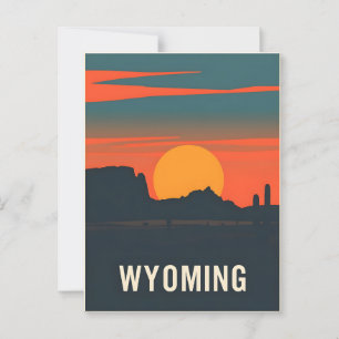 Postal Postcarta de Wyoming de Vintage