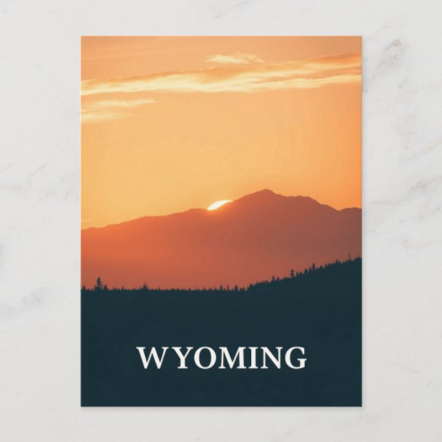 Postal Postcarta de Wyoming de Vintage (Anverso)